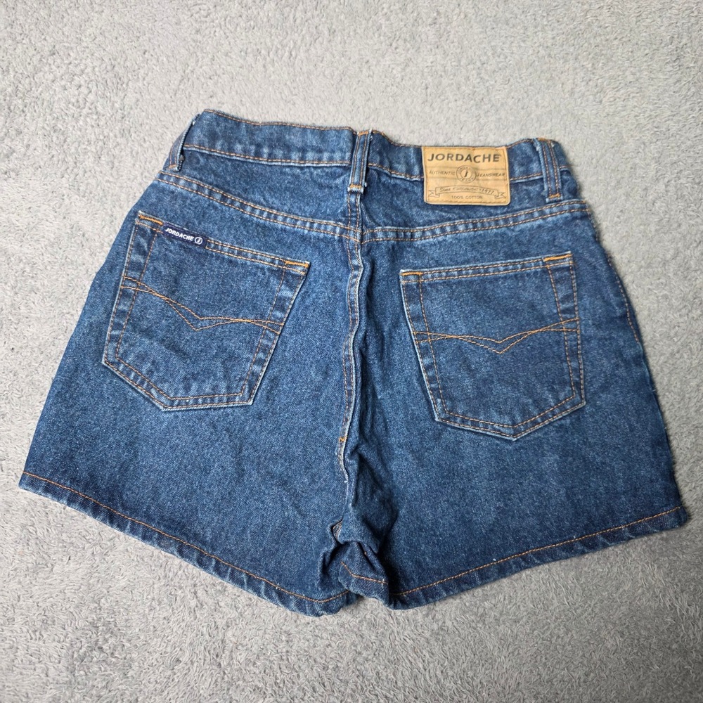 Jordache Womens 25 Vintage Denim Shorts Blue High Waisted Cotton Mom Shorts
